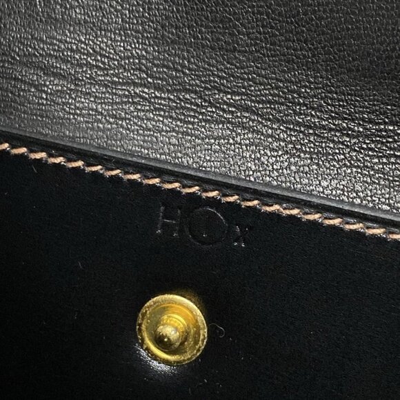 HERMES Fako Black Box Calf Circle I Clutch Bag 498-082625 - Picture 13 of 16